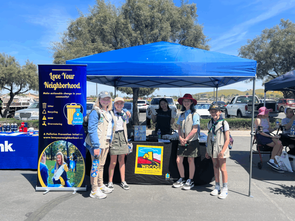 Girl scouts booth at an outdoor event